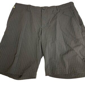 Tommy Bahama Textured Seersucker Stretch Performance Shorts Black Sz 36 Nylon